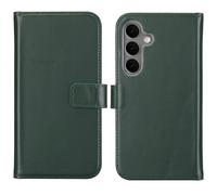 Selencia Selencia Étui portefeuille en cuir véritable pour Samsung Galaxy S25 Vert Vert