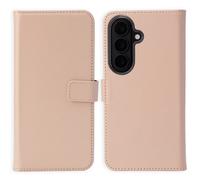 Selencia Selencia Étui portefeuille en cuir véritable pour Samsung Galaxy S26 Plus Dusty Pink Rose clair