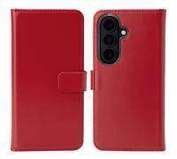 Selencia Selencia Étui portefeuille en cuir véritable pour Samsung Galaxy S26 Plus Rouge Rouge