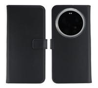 Selencia Selencia Étui portefeuille en cuir véritable pour Xiaomi 17 Ultra Noir Noir