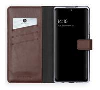 Selencia Selencia Étui portefeuille en cuir véritable Samsung Galaxy A42 Marron Marron
