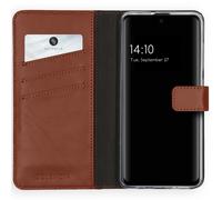 Selencia Bibliothèque en cuir véritable pour le Samsung Galaxy A51 - Marron clair