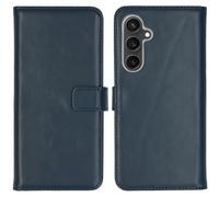 Selencia Étui portefeuille en cuir véritable pour Samsung Galaxy S23 FE - Bleu