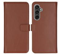 Selencia Selencia Étui portefeuille en cuir véritable Samsung Galaxy S23 FE Marron clair Brun clair