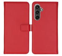 Selencia Étui portefeuille en cuir véritable pour Samsung Galaxy S23 FE - Rouge