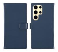 Selencia Étui de téléphone portefeuille en cuir véritable pour Samsung Galaxy S25 Ultra - Bleu
