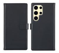 Selencia Étui portefeuille en cuir véritable pour Samsung Galaxy S25 Ultra - Noir