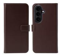 Selencia Étui portefeuille en cuir véritable pour Samsung Galaxy S26 Plus - Marron