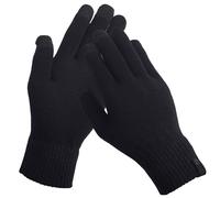 Selencia Gants Tactiles Tricotés - Taille Unique - Noir