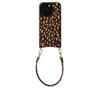 Selencia Nova coque arrière en cuir véritable avec porte-cartes pour Apple iPhone 15 Pro - Fawn Chic