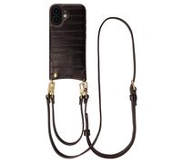 Selencia Selencia Nova coque arrière en cuir véritable avec porte-cartes pour iPhone 17 Dark Chocolate Brun foncé