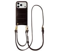 Selencia Selencia Nova coque arrière en cuir véritable avec porte-cartes pour iPhone 17 Pro Max Dark Chocolate Brun foncé