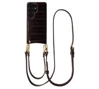 Selencia Selencia Nova coque arrière en cuir véritable avec porte-cartes Samsung Galaxy S26 Ultra Dark Chocolate Brun foncé