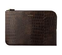 Selencia Selencia Pochette ordinateur Croco 15-16 pouces Choco Brown Brun foncé