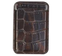 Selencia Selencia Porte-cartes Croco avec MagSafe Choco Brown Brun foncé