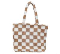 Selencia Selencia Sac Fourre-tout Zaya Teddy Sac Ordinateur 16 pouces Beige à carreaux Multicolore