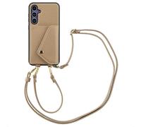 Selencia Sera étui de téléphone avec cordon et porte-cartes pour le Samsung Galaxy S23 FE - Taupe