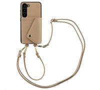 Selencia Sera étui de téléphone avec cordon et porte-cartes pour le Samsung Galaxy S23 - Taupe