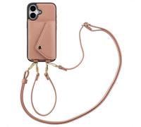 Selencia Sera Phone Case avec cordon et porte-cartes pour iPhone 16 - Vieux rose
