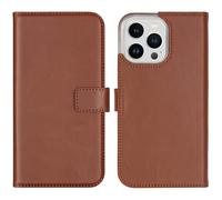 Selencia SH00050556 coque de protection pour téléphones portables 17 cm (6.7 ) Folio porte carte Marron Apple iPhone 14 Pro Max
