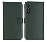Selencia Selencia Étui de téléphone portefeuille en cuir véritable Samsung Galaxy A34 (5G) Vert