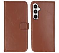 Selencia Bibliothèque en cuir véritable pour le Samsung Galaxy A35 - Marron clair