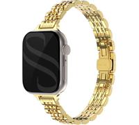 Selencia Slim Steel Jubilee Inspired link bracelet pour Apple Watch Series 1 à 9 / SE (38/40/41 mm) | Series 10 (42 mm) - Or