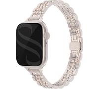 Selencia Slim Steel Jubilee Inspired link bracelet pour Apple Watch Series 1 to 9 / SE (38/40/41 mm) | Series 10 (42 mm) - Starlight
