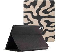Selencia Tablethoes pour Apple iPad 11 (2025) 11 inch A16 / iPad 10 (2022) 10.9 inch - Art Wave Black