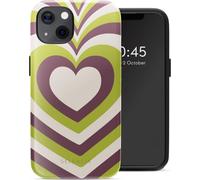 Selencia Vivid Backcover avec MagSafe pour iPhone 13 - Double Hearts Plum Fern
