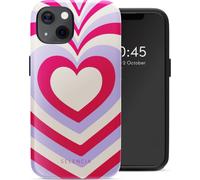 Selencia Vivid Backcover avec MagSafe pour iPhone 13 - Double Hearts Rubine Red Lilac