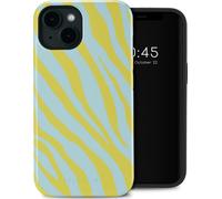 Selencia Vivid Backcover avec MagSafe pour iPhone 14 - Zebra Winter Sky Titanium Yellow