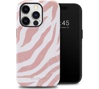 Selencia Selencia Coque arrière Vivid Tough iPhone 14 Pro Colorful Zebra Old Pink Multicolore