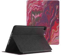 Selencia Vivid tablethoes pour Apple iPad 9 (2021) 10.2 inch / iPad 8 (2020) 10.2 inch / iPad 7 (2019) 10.2 inch - Marble Plum