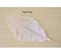 Selene Plumes d'autruche pour décoration de table de mariage, de Noël, d'Halloween, de carnaval, de chapellerie (rose pâle)
