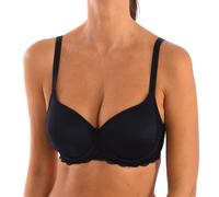 Selene, Soutien-Gorge Femme avec Armatures et Bonnets rembourrés, détails en Dentelle Transparente, Collection Desire, Noir, 90C