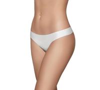 Selene, String pour Femme Effet Soie, Culotte sans Couture, Collection 500, Blanc, L