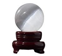 Selenite Sphere Full Moon Goddess Psychic White Gypsum Crystal Ball Stone Crystals,40~45mm