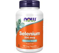 Sélénium 200 mcg 180 gélules végétales thyroïde et cœur Now Foods