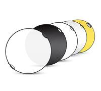Selens 80cm Réflecteur de Lumière Diffuseur de Lumière 5 en 1 avec poignée et Sac de Transport - Blanc, Noir, doré, argenté pour l'Éclairage de Studio de Photographie et l'Éclairage Extérieur