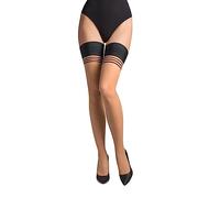 Selente Lovely Legs Bas séduisants pour femme, différents modèles, fabriqués en UE, Ourlet noir, XS/S
