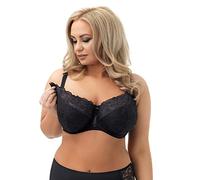 Selente My Secret Soutien-Gorge d'allaitement Grande Taille avec Ouverture Pratique pour l'allaitement. Bonnets B-J, Noir Non paddé Dentelle, 95F