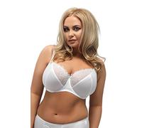 Selente My Secret Soutien-Gorge Grande Taille avec Armatures. Détails en Dentelle Chic, Bonnets C-M, Curvy Blanc, 110D