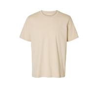 SELETED HOMME Slhaspen Slub SS O-Neck Tee Noos T-Shirt pour Homme, Crème, L