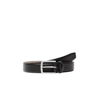 SELETED HOMME Slhcarl Ceinture Classique en Cuir grainé NOO, Noir, 95 cm