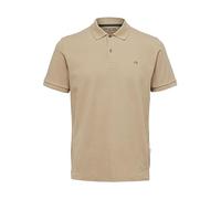 SELETED HOMME Slhdante SS Polo W Noos T-Shirt, Beige, XL