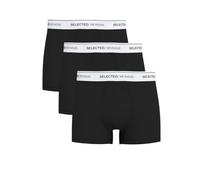 SELETED HOMME Slhliam Noos Lot de 3 Boxers Caleçon Boxeur, Noir/détail : wb1-blanc