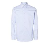 SELETED HOMME T-Shirt SLHSLIM Performance LS Noos, Bleu Clair/détails : mélange avec Blanc, L