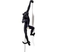 SELETTI Applique déco LED Monkey Lamp, gauche, noire Lamp, noir, Matière Plastique, Design