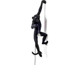 SELETTI Applique déco LED Monkey Lamp, gauche, noire Lamp, noir, Matière Plastique, Design